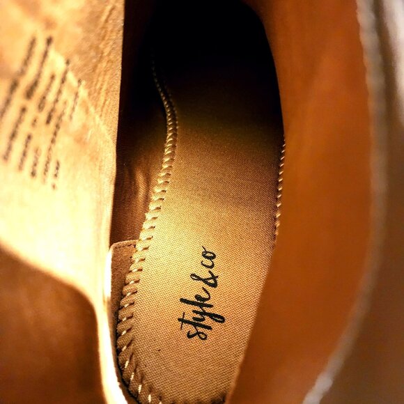 Style & Co. Mykenna Snake Print Ankle Booties Western Cowgirl Zip Closure Sz. 7. - Picture 8 of 10